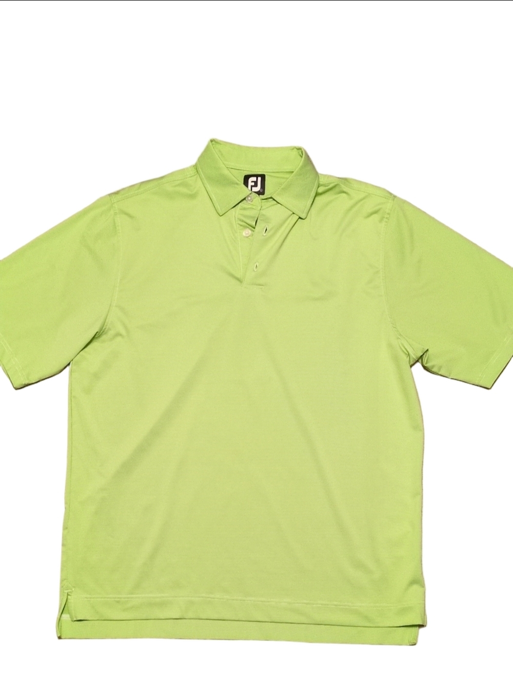 Footjoy Line Green Striped Golf Polo Size Large